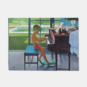 Poolside-Klavier-Praxis Fußmatte