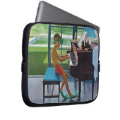 Poolside-Klavier-Praxis Laptopschutzhülle (Vorne Rechts)