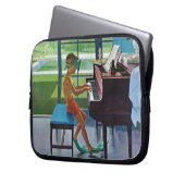 Poolside-Klavier-Praxis Laptopschutzhülle (Vorderseite Links)