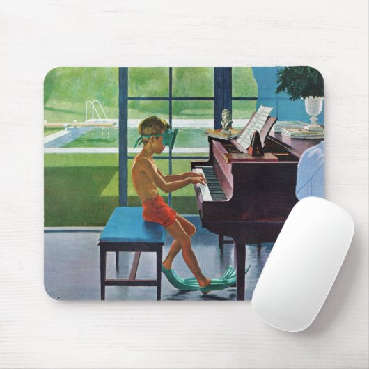 Poolside-Klavier-Praxis Mousepad (Mit Mouse)