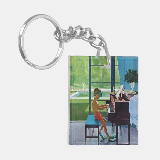 Poolside-Klavier-Praxis Schlüsselanhänger (Vorderseite links)