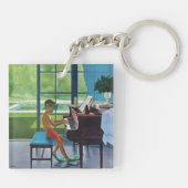 Poolside-Klavier-Praxis Schlüsselanhänger (Rückseite)