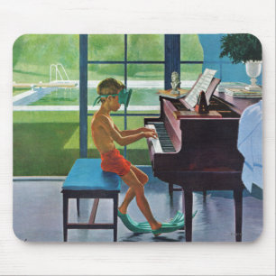 Poolside-Klavierpraxis Mousepad