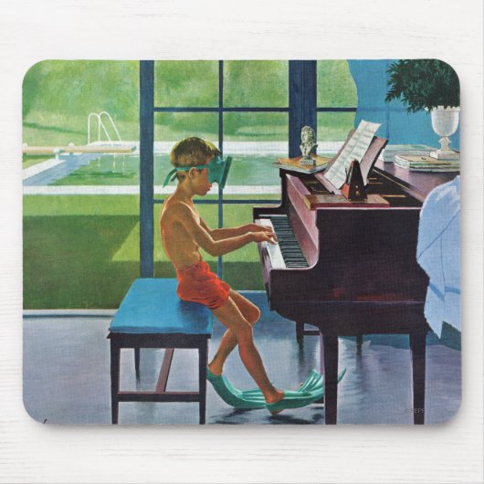 Poolside-Klavierpraxis Mousepad (Vorne)