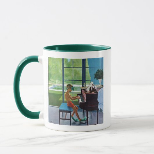Poolside-Klavierpraxis Tasse (Links)