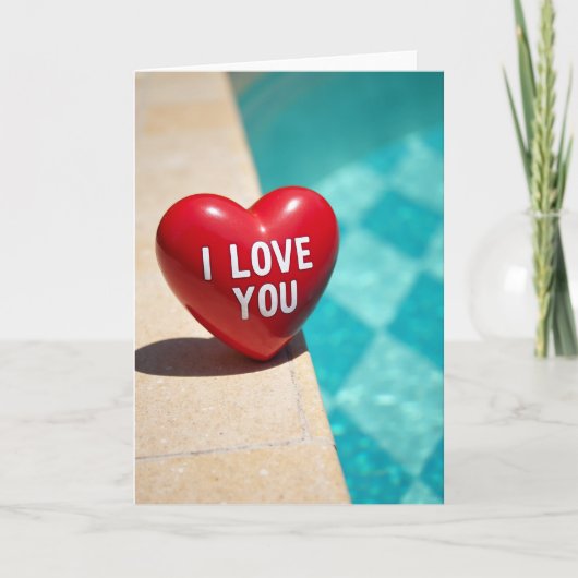 Poolside Love You Karte (Vorderseite)