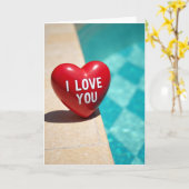 Poolside Love You Karte (Gelbe Blume)