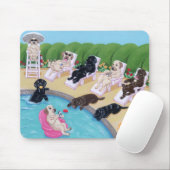 Poolside-Party Labradors Malerei Mousepad (Mit Mouse)