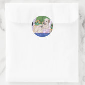Poolside Party Labradors Malerei Runder Aufkleber (Tasche)