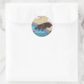 Poolside Party Labradors Malerei Runder Aufkleber (Tasche)