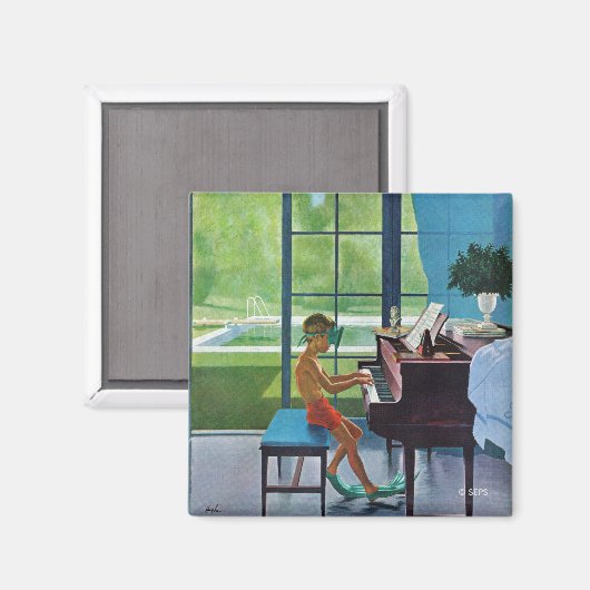 Poolside Piano Praxis Magnet (Vorderseite/Rückseite)