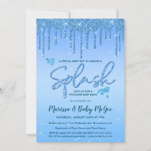 Poolside-Poolparty-Baby-Shower Einladung