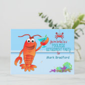 POOLSIDE-RÜCKKEHR-PARTY EINLADUNG - LOBSTER (Stehend Vorderseite)