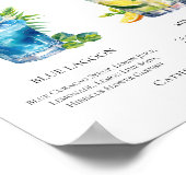 Poolside Signature Mocktails Sommer-Menü Poster (Ecke)