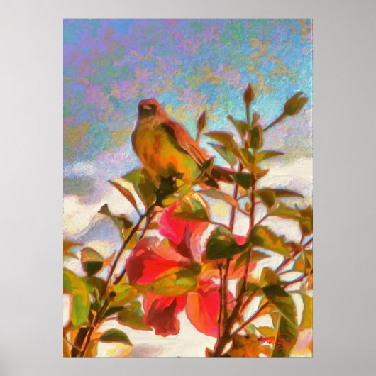 Poolside Singer 2338 Art Print Poster (Vorne)