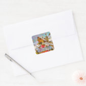 Poolside Singer 2338 Quadratischer Aufkleber (Umschlag)