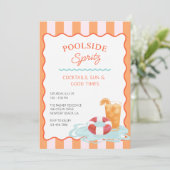 Poolside Spritz Party Einladung (Stehend Vorderseite)