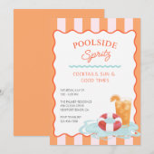 Poolside Spritz Party Einladung (Vorne/Hinten)