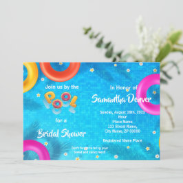 Poolside Summer Brautparty Einladung