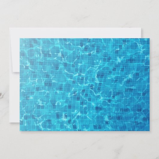 Poolside Summer Bridal Dusche Einladung (Rückseite)