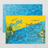 Poolside Summer Bridal Dusche Einladung (Vorne/Hinten)