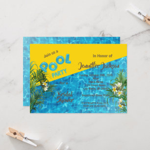 Poolside Summer Bridal Dusche Einladung
