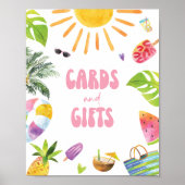 Poolside Thema Geschenke und Karten Unterzeichnung Poster (Vorne)