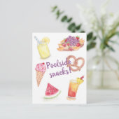 Poolsnacks Postkarte (Stehend Vorderseite)