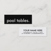 Pooltabellen Mini Visitenkarte (Vorne/Hinten)