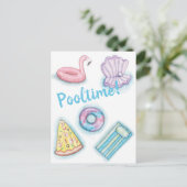 Pooltime Postkarte (Stehend Vorderseite)