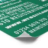 Pooltisch, Pool Club, Snooker Club Werbung Poster (Ecke)