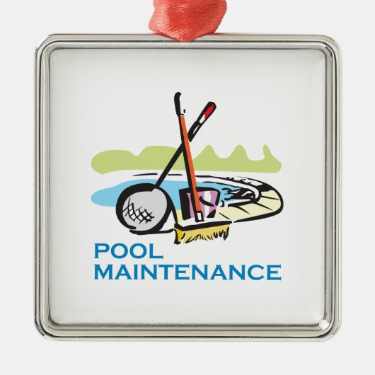 POOLWARTUNG SILBERNES ORNAMENT (Vorne)