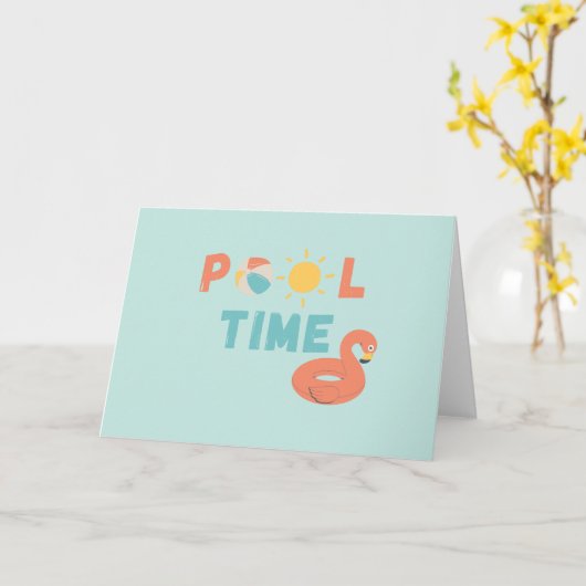 Poolzeit. Einladungen Grußkarten (Gelbe Blume)