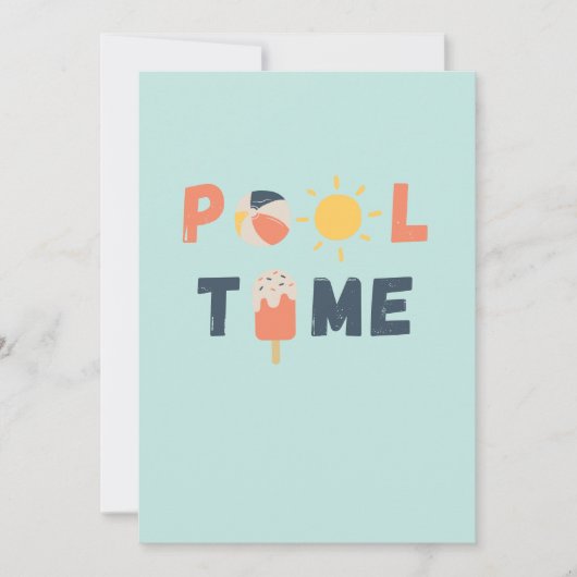 Poolzeit. Einladungen und Ankündigungen (Vorderseite)