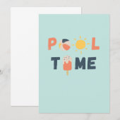 Poolzeit. Einladungen und Ankündigungen (Vorne/Hinten)