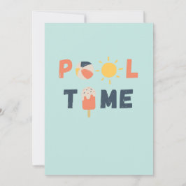 Poolzeit. Einladungen und Ankündigungen