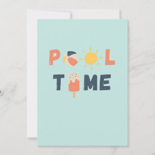 Poolzeit. Einladungen und Ankündigungen