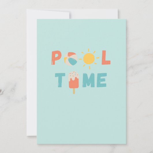 Poolzeit. Einladungen und Ankündigungen (Vorderseite)