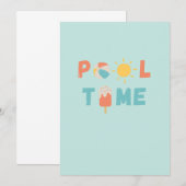 Poolzeit. Einladungen und Ankündigungen (Vorne/Hinten)