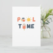 Poolzeit. Einladungen und Ankündigungen (Stehend Vorderseite)