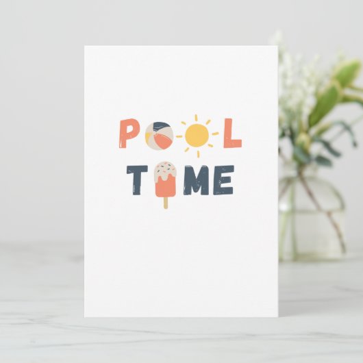 Poolzeit. Einladungen und Ankündigungen (Stehend Vorderseite)