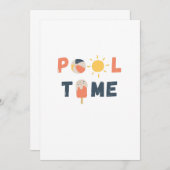 Poolzeit. Einladungen und Ankündigungen (Vorne/Hinten)