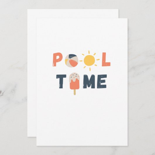 Poolzeit. Einladungen und Ankündigungen (Vorne/Hinten)