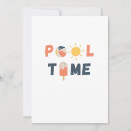 Poolzeit. Einladungen und Ankündigungen