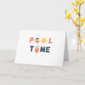 Poolzeit. Einladungen und Grußkarten (Gelbe Blume)