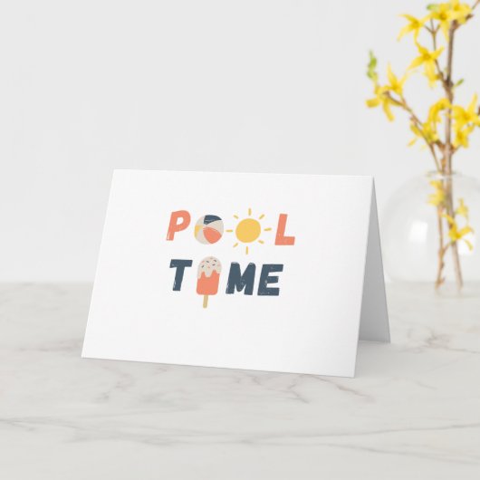 Poolzeit. Einladungen und Grußkarten (Gelbe Blume)