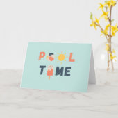 Poolzeit. Einladungen und Grußkarten (Gelbe Blume)