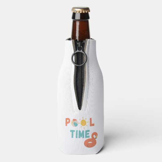 Poolzeit. Flaschenkühler (Flasche Rückseite)