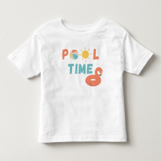 Poolzeit. Kleinkind T-Shirt (Vorderseite)