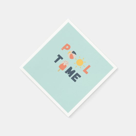 Poolzeit. Napkins und Party Serviette (Ecke)